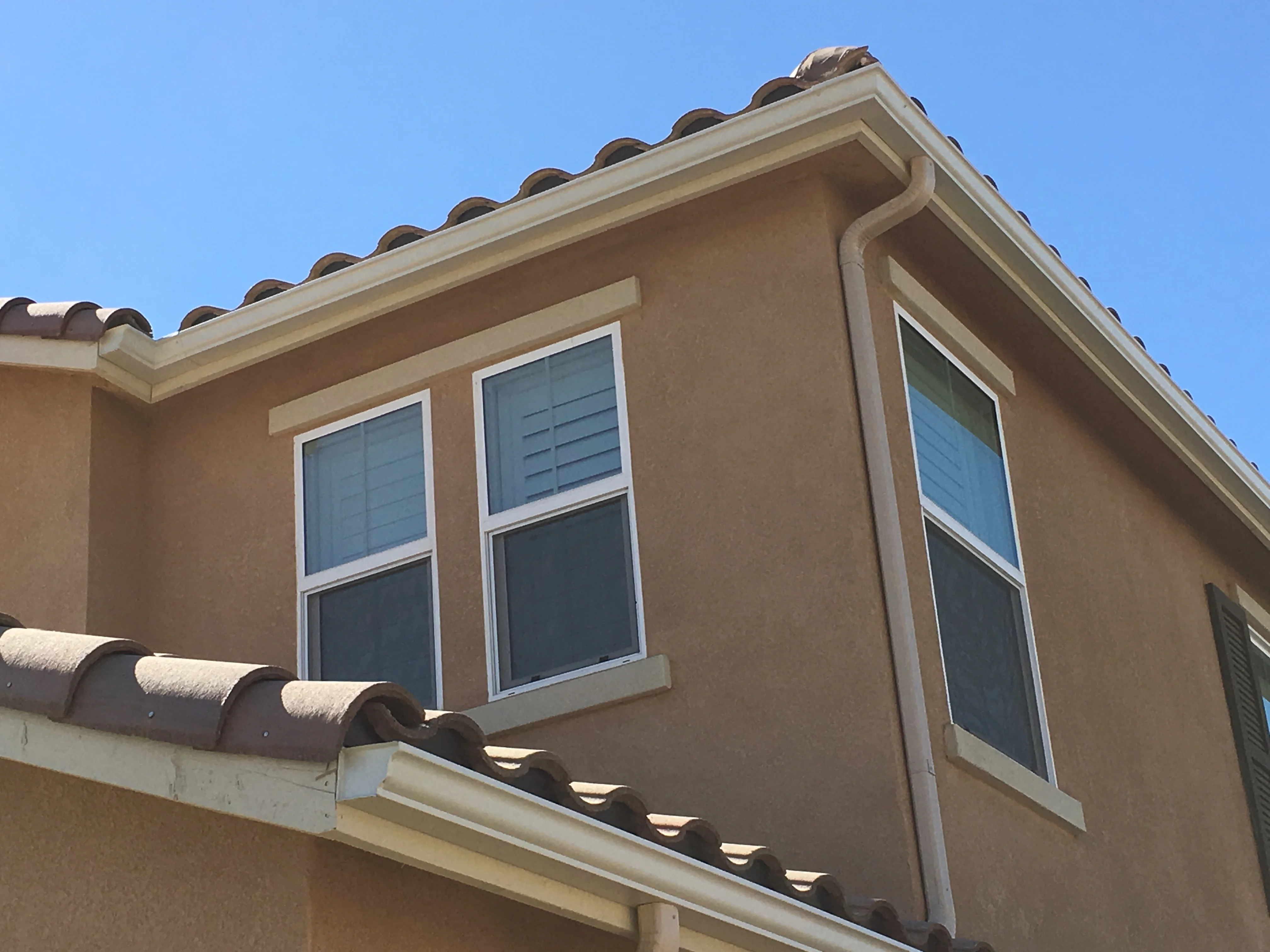 Spanish Tile Roof Gutter Installation
