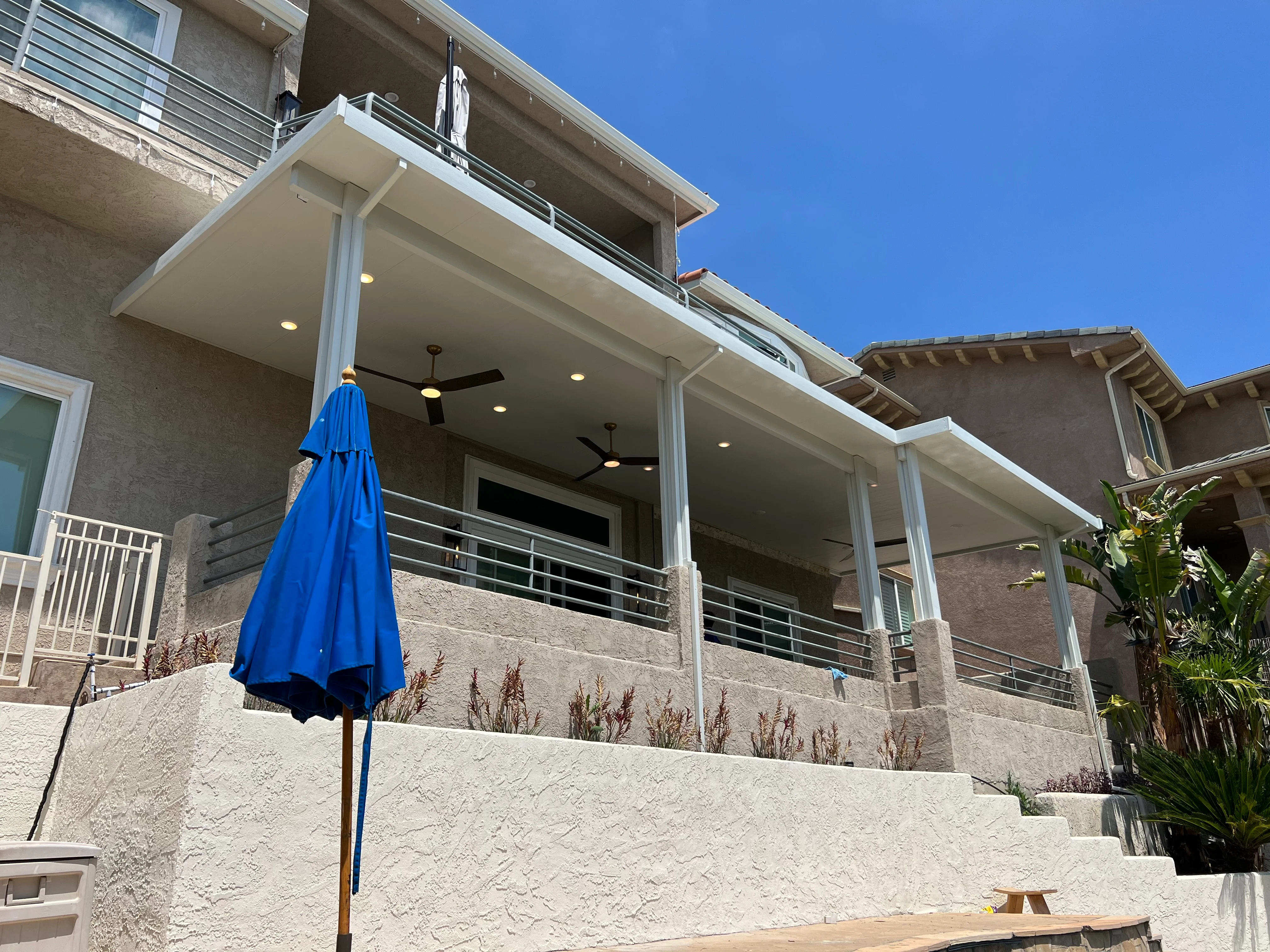 Modern Patio Cover with Integrated Lighting