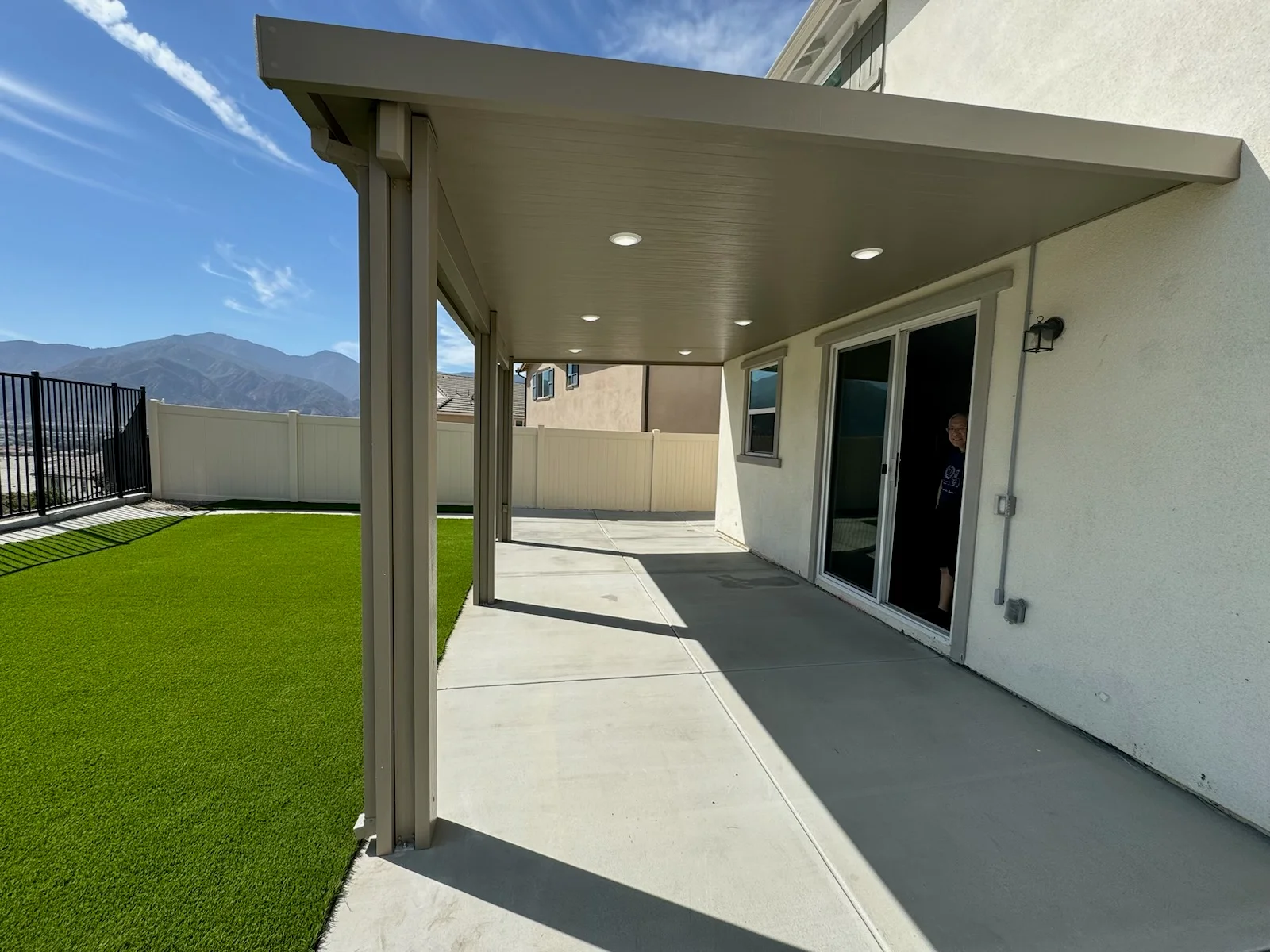 Modern Patio Cover with Integrated Lighting