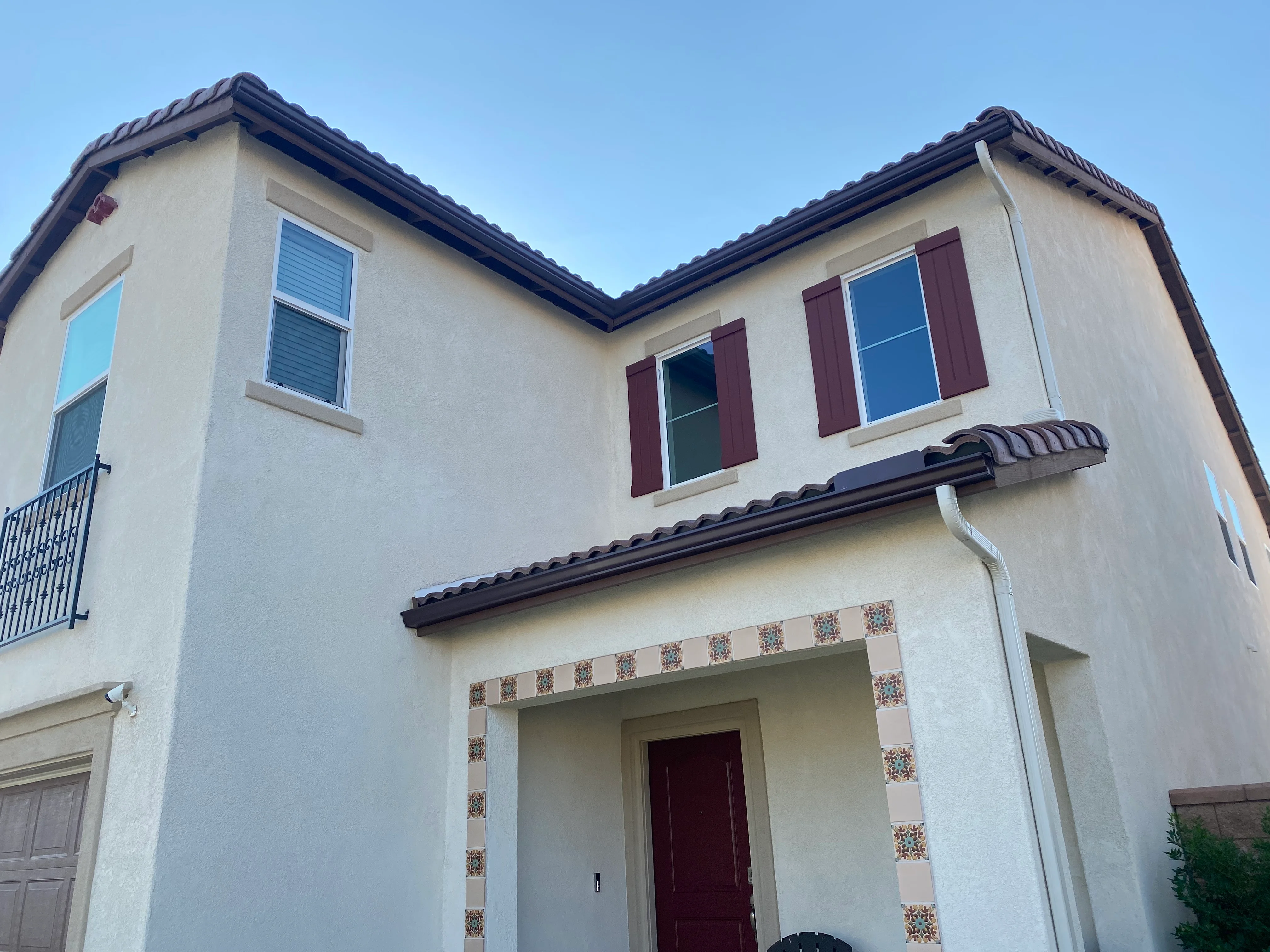 Spanish Colonial Home Gutter Installation