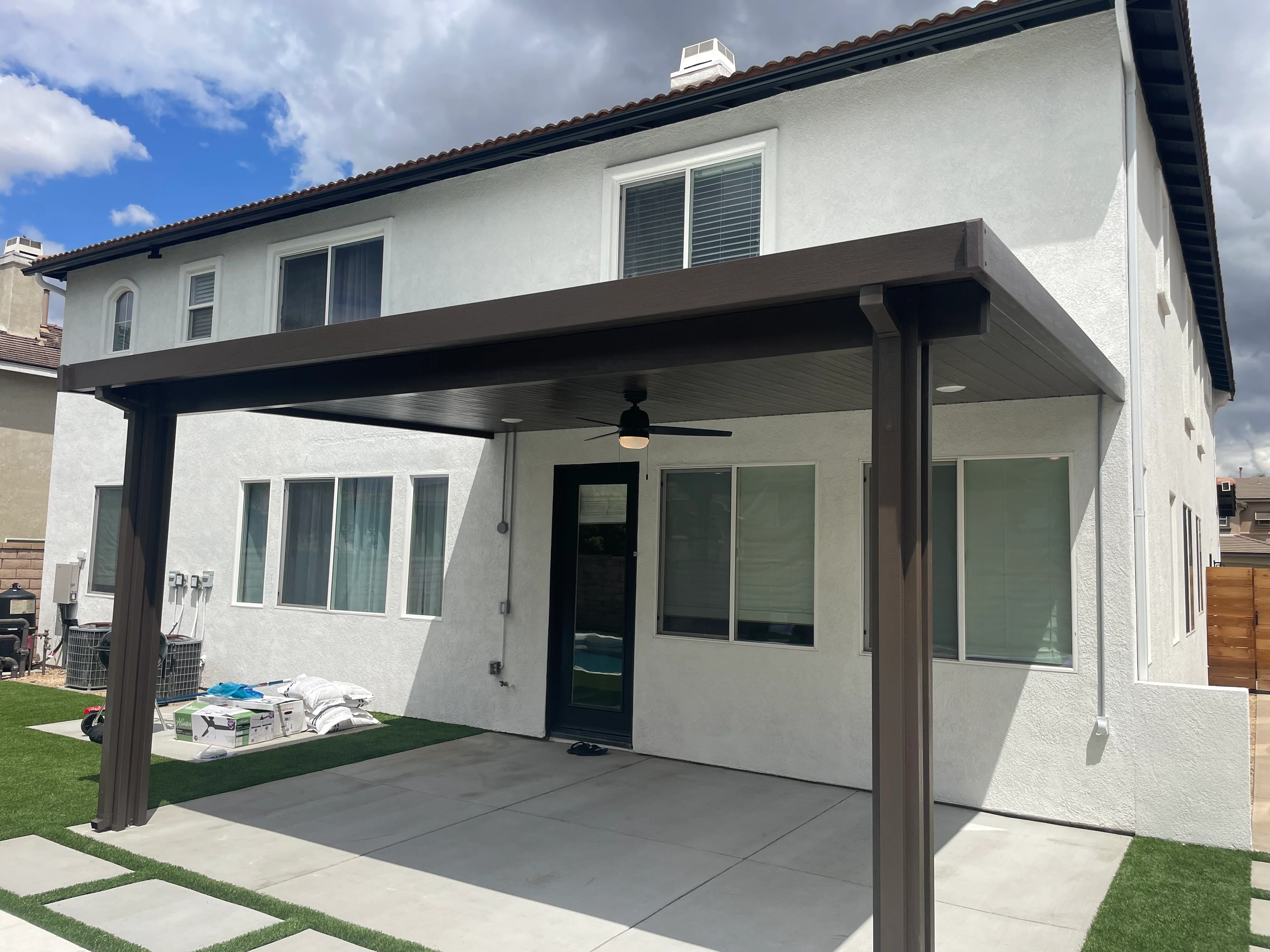 Modern Patio Cover Installation