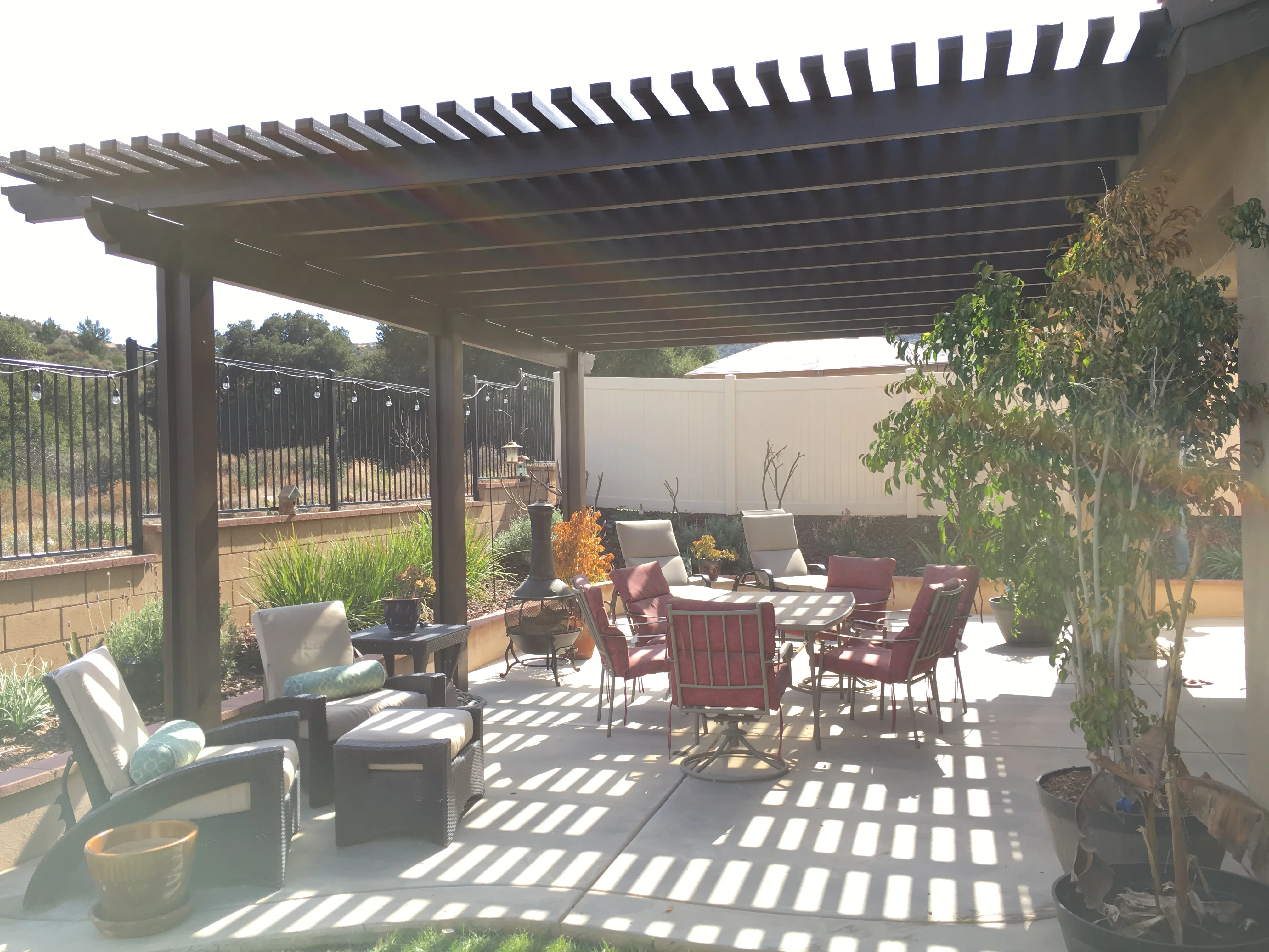 Modern Pergola Patio Installation